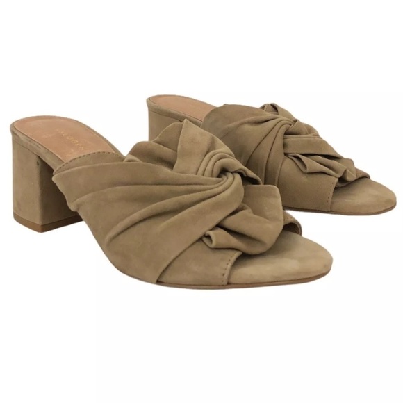 Halogen Womens Size 7M Suede Farrah Knot Top Slide Mule Sandal - Picture 1 of 10